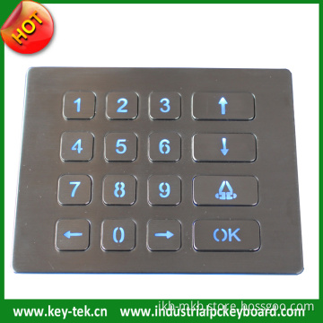 Stainless Steel Keypad with DOT Matrix Circuit with Backlight